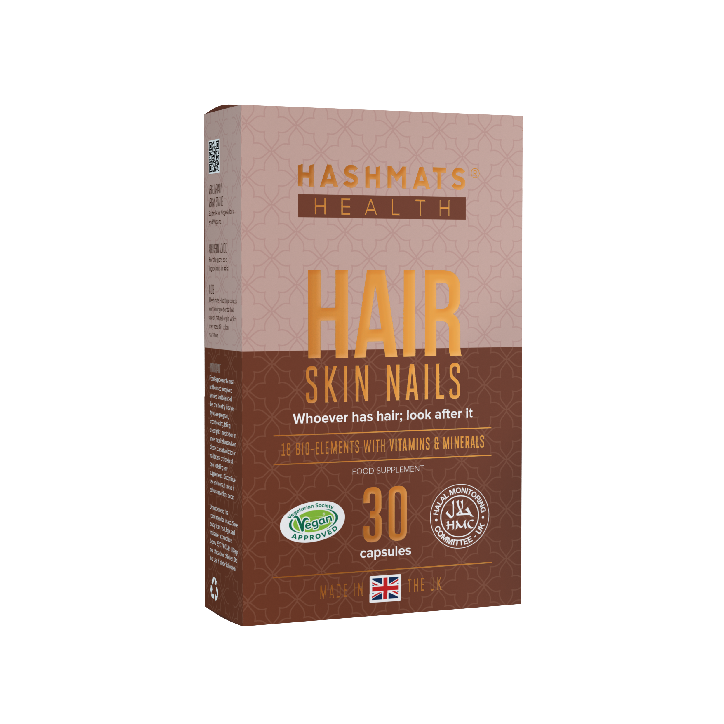 Hair Skin Nails Vitamins Vegan by HASHMATS®