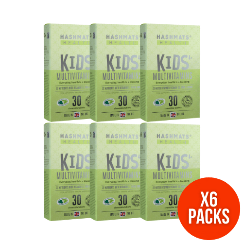 Hashmats Health Kids 4+ Multivitamins Chewable tablets bundle deal.