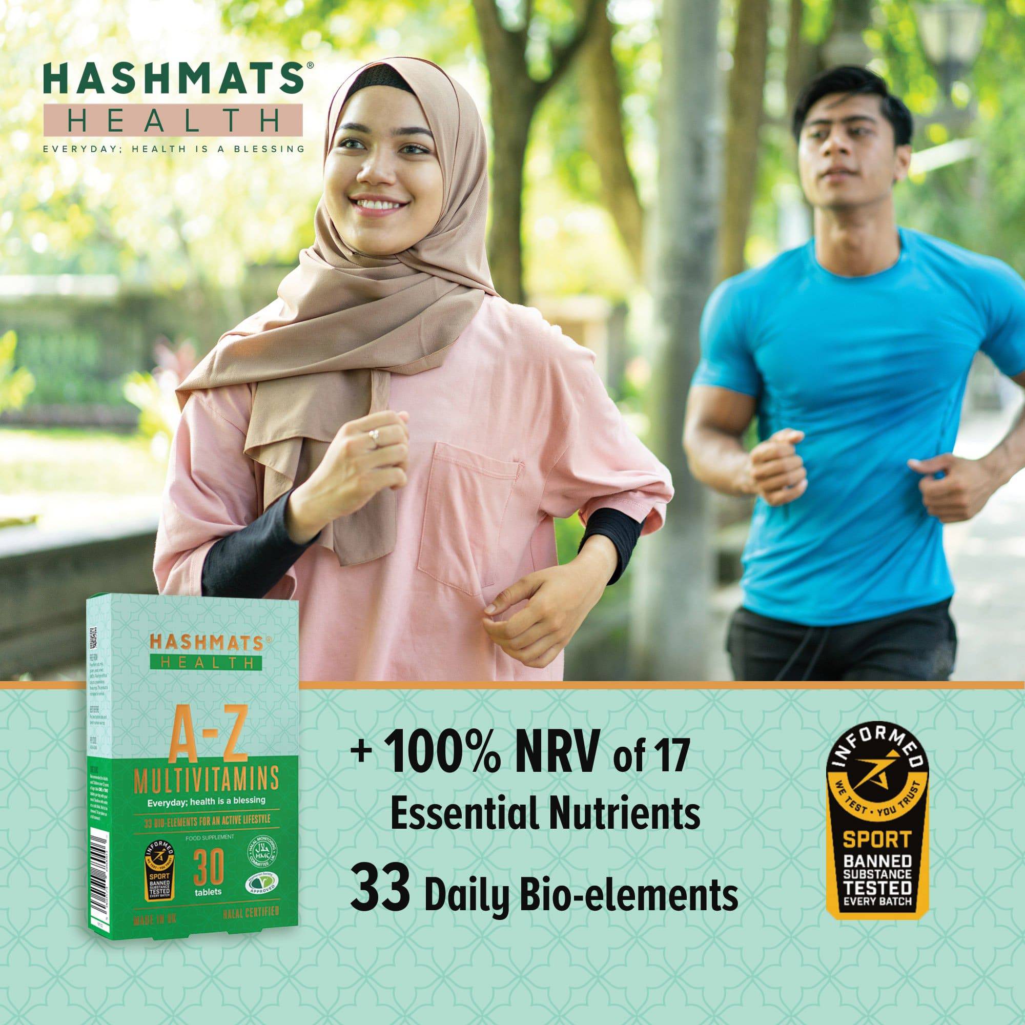 halal vitamins A-Z Multivitamins 30 - with 33 Bio-elements by HASHMATS® - Hashmats Health