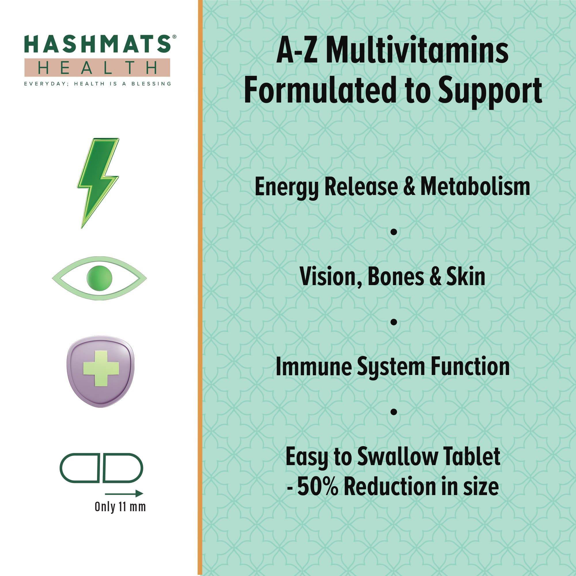 halal vitamins A-Z Multivitamins 30 - with 33 Bio-elements by HASHMATS® - Hashmats Health