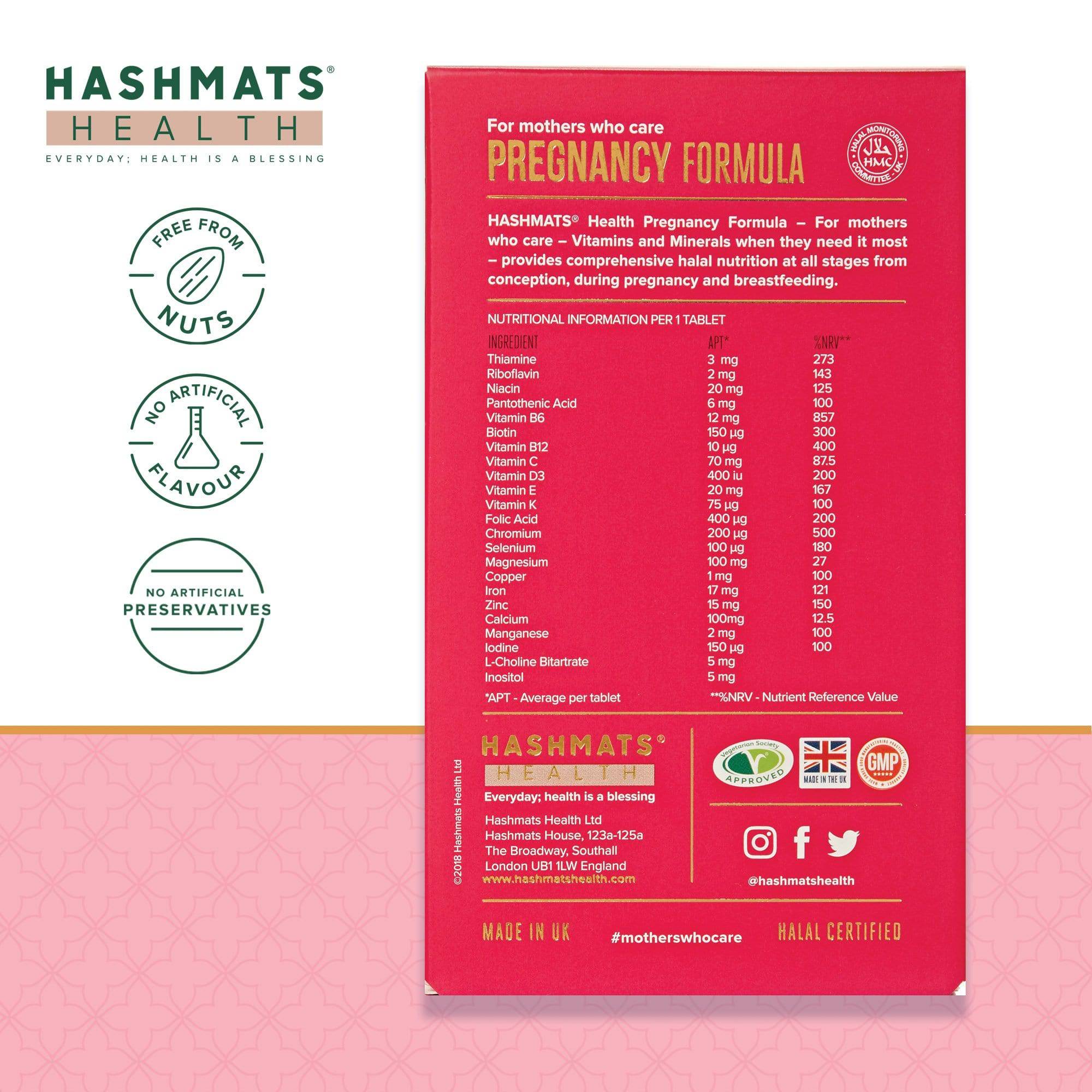 halal vitamins HabibaaCare® Pregnancy Vitamins and Minerals - by HASHMATS® - Hashmats Health