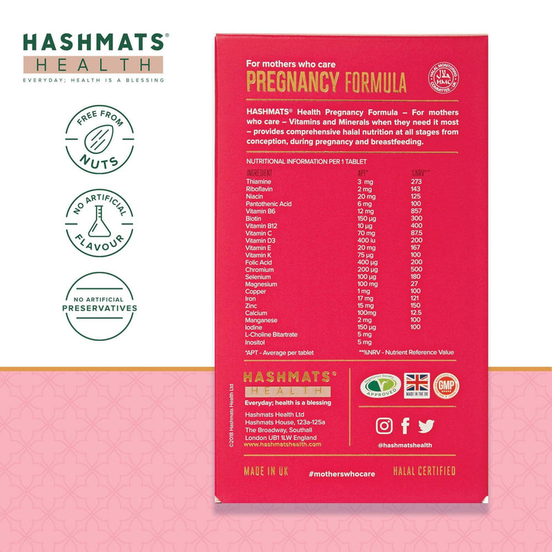 halal vitamins HabibaaCare® Pregnancy Vitamins and Minerals - by HASHMATS® - Hashmats Health