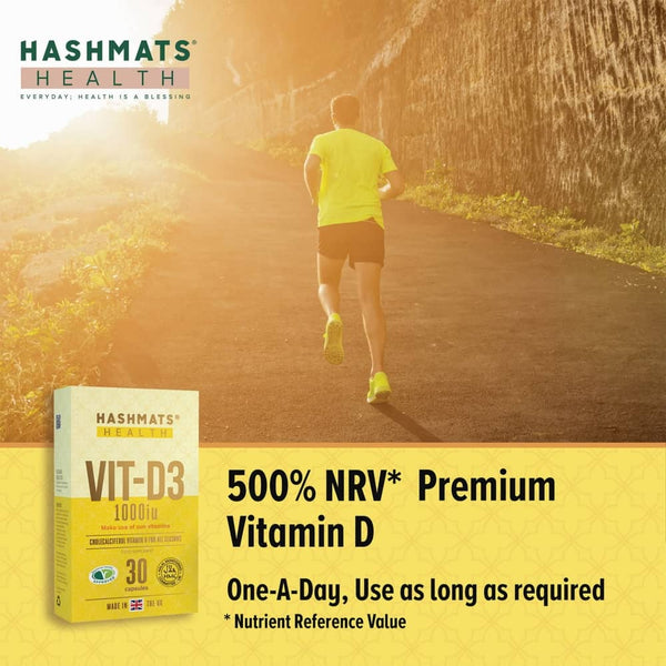 halal vitamins Vitamin D 1000iu - Vit-D3 by HASHMATS® - Hashmats Health