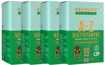 A-Z Multivitamins (90 tablets x4) Bundle - Hashmats Health